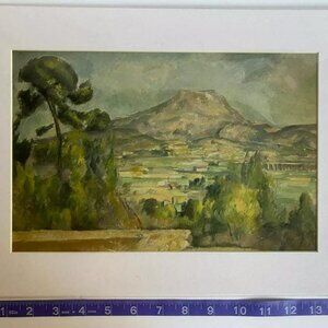 Paul Cezanne - Mont Sainte Victoire - 14x11 Vintage Print by Musee D'Orsay